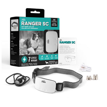 Collier anti-aboiement Ranger SC Zeus avec stimulation statique pour chien