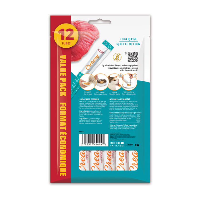 Catit Creamy – Régals Crémeux, Thon, Paquet De 12