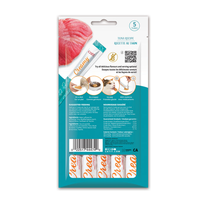 Catit Creamy – Régals Crémeux, Thon, Paquet De 5