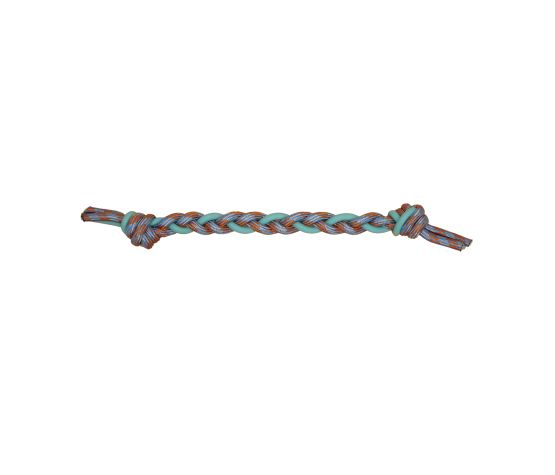 Bud'z Jouet De Corde Flottante Pour Chien - Tresse Avec Noeuds, Orange Et Bleu 48cm