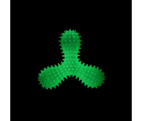 Bud'z Jouet En Caoutchouc Lumineux Pour Chien - Triskel à Pointes, Vert 16cm