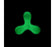 Bud'z Jouet En Caoutchouc Lumineux Pour Chien - Triskel à Pointes, Vert 16cm