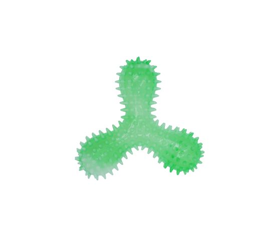 Bud'z Jouet En Caoutchouc Lumineux Pour Chien - Triskel à Pointes, Vert 16cm
