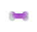 Bud'z Jouet En Caoutchouc Lumineux Pour Chien - Os à Pointes, Mauve 15.5cm