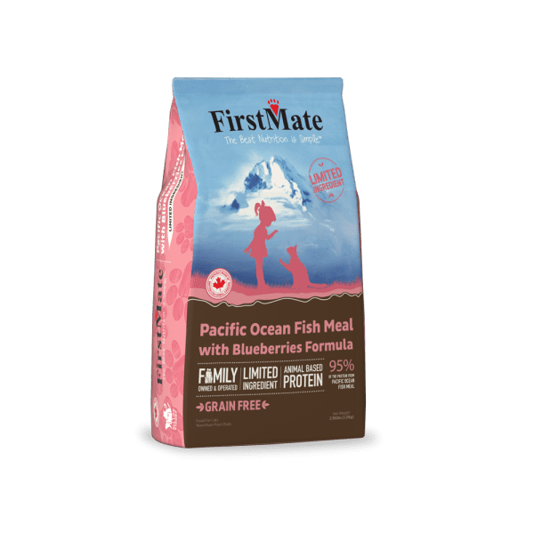 FIRSTMATE POISSON ET BLEUETS NOURRITURE POUR CHATS SANS GRAIN