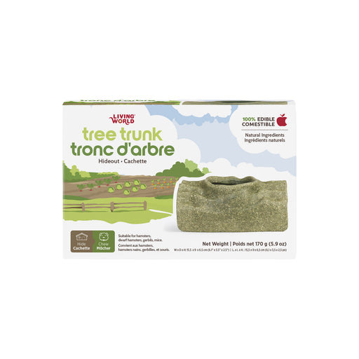 Living World – Cachette comestible, Tronc d’arbre, verte, 170 g