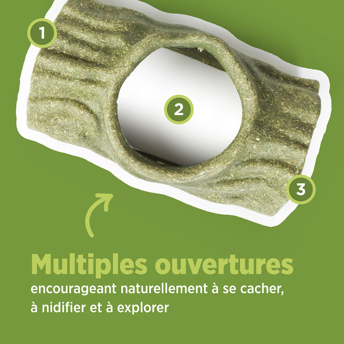 Living World – Cachette comestible, Tronc d’arbre, verte, 170 g