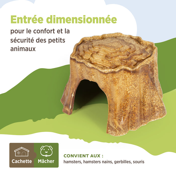 Living World – Cachette comestible, Souche d’arbre, brune, 150 g