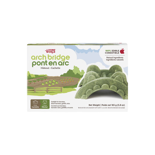 Living World – Cachette comestible, Pont en arc, verte, 165 g