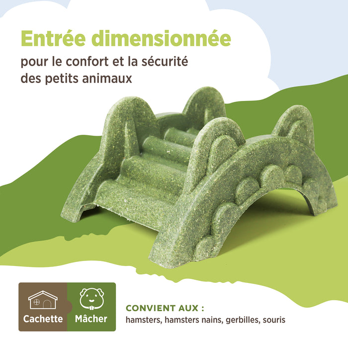 Living World – Cachette comestible, Pont en arc, verte, 165 g