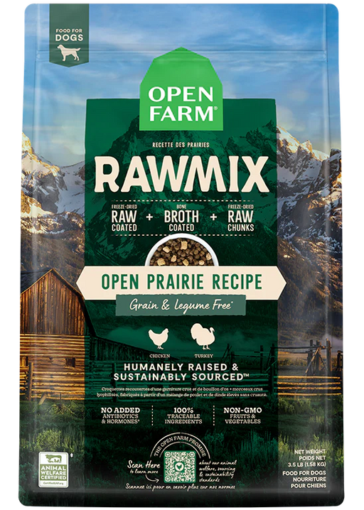 Open farm RawMix Open prairie sans grain pour chiens