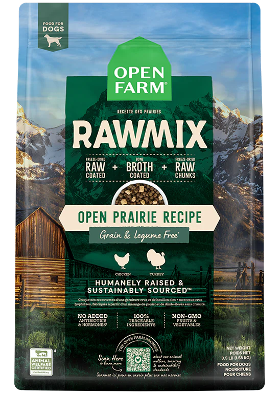 Open farm RawMix Open prairie sans grain pour chiens