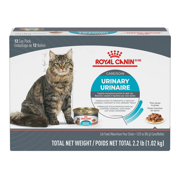 Royal Canin Soin Urinaire Fines tranches en sauce – Nourriture en conserve pour chats Paquet de 12