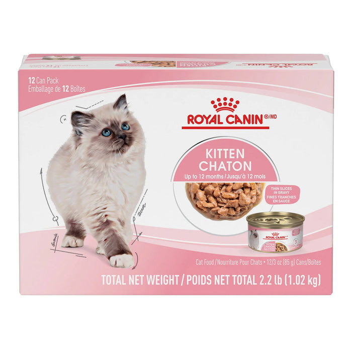 Royal Canin Chaton Fines tranches en sauce – Nourriture en conserve pour chatons Paquet de 12
