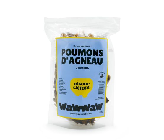 Wawwaw Poumons D'agneau Pour Chien, En Sac De 250g