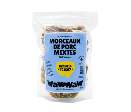 Wawwaw Morceaux De Porc Mixtes Pour Chien, En Sac De 200g