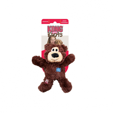 Kong Jouet en Peluche "Wild Knots" Ours Brun ou Gris Très Grand
