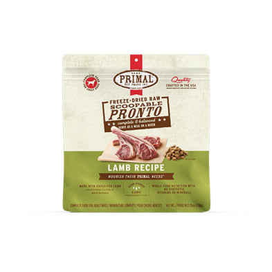 Primal Pronto-En-Bouchées Pour Chien Lyophilisées À L'agneau 25oz