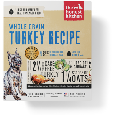 Honest Kitchen recette de nourriture pour chiens à base de dinde et de grains entiers