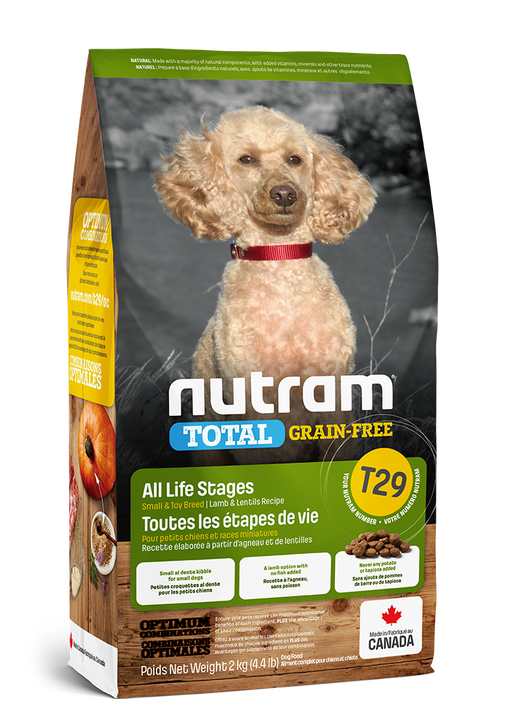 Nutram total (t29 ) nourriture chien petite race sans grains agneau et lentilles