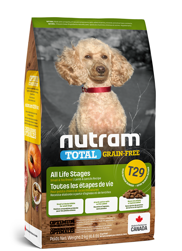 Nutram total (t29 ) nourriture chien petite race sans grains agneau et lentilles