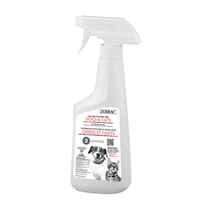 Zodiac pet spray puces tiques pour chiens et chats