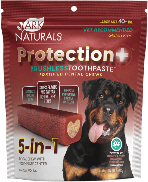 Ark naturals dentifrice dentaire sans brossage pour chien +40lbs
