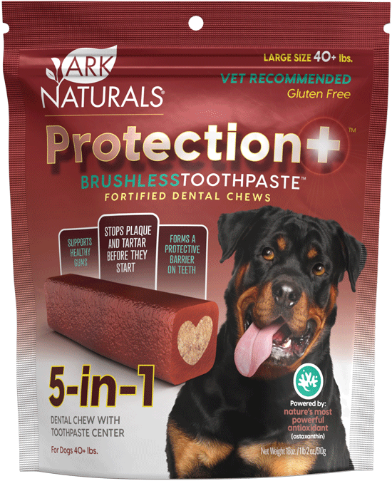 Ark naturals dentifrice dentaire sans brossage pour chien +40lbs