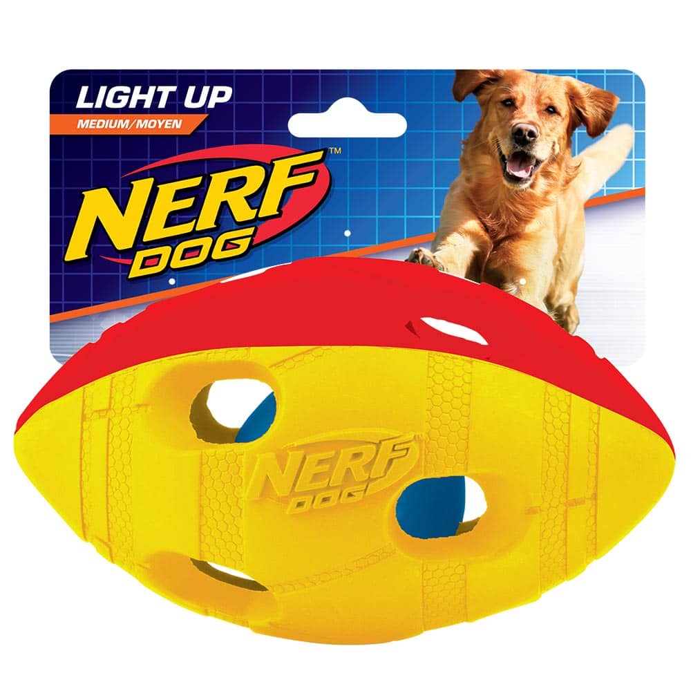 Nerf football en caoutchouc avec lumière LED