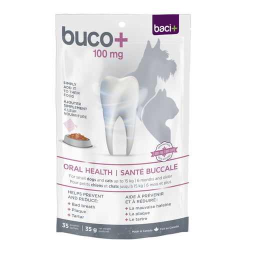 Baci+ santé buccale (buco+) 35g pour chiens et chats de moins de 15kg