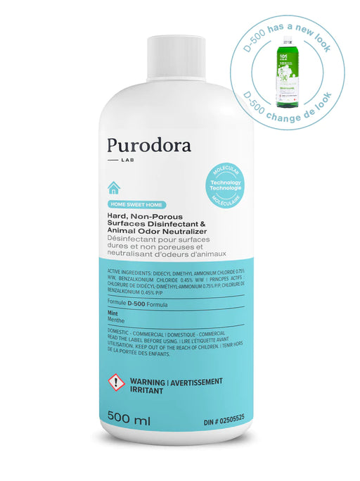 Purodora Sos Odeur d-500 nettoyant plancher et neutralise l'odeur animal