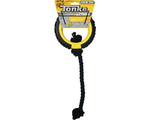 Tonka jouet pneu avec corde pour chiens