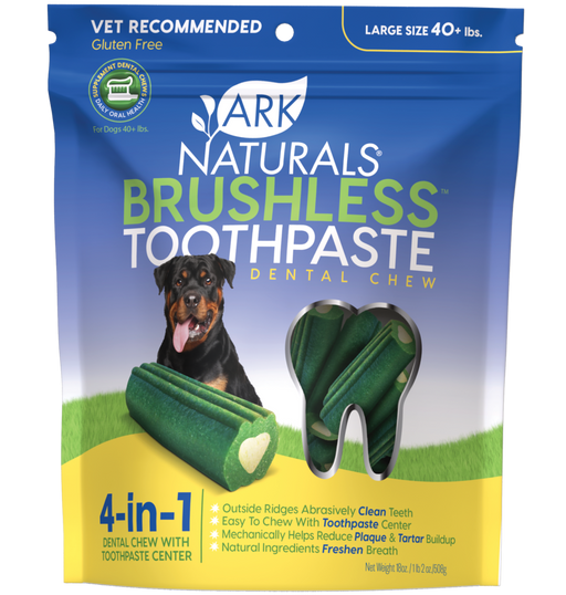 Dentifrices Ark dentaires sans brossage pour chien 40 lb et plus
