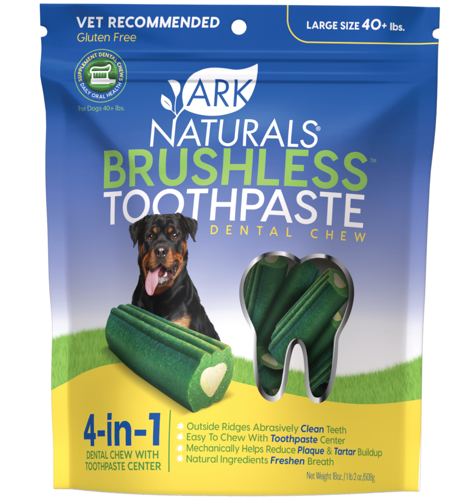 Dentifrices Ark dentaires sans brossage pour chien 40 lb et plus