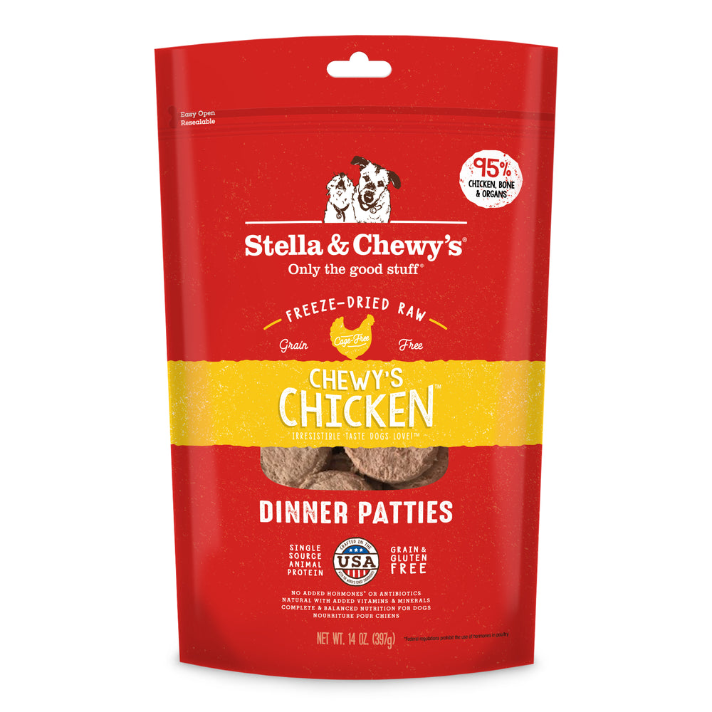 Stella & chewy's galettes poulet cru lyophiliser nourriture pour chien