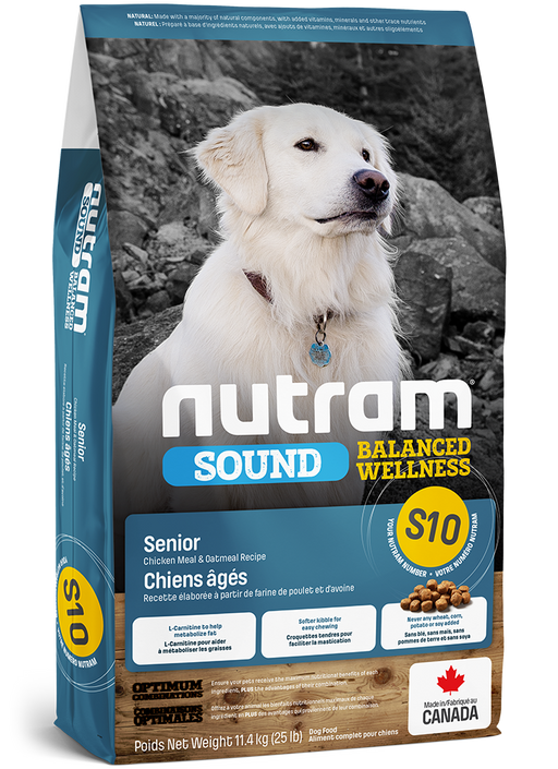 Nutram s10 sound nourriture sénior pour chien