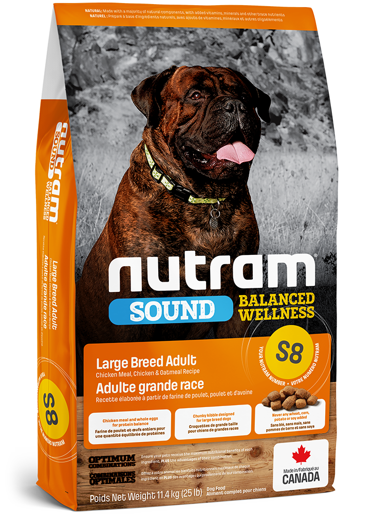 Nutram s8 sound nourriture pour chien grande race
