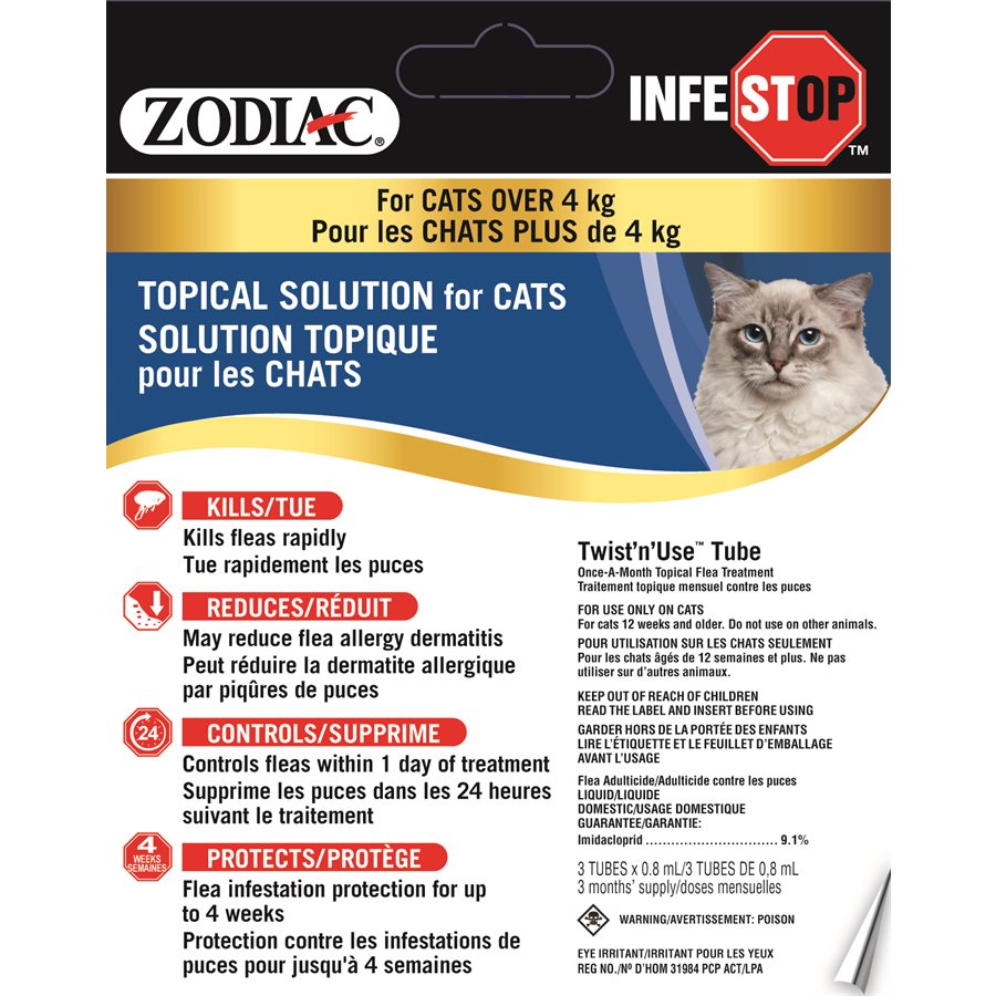 Zodiac pet spray puces tiques pour chiens et chats— animauxbouffe