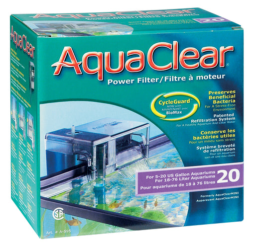 Filtre à moteur AquaClear 20, 76 L (20 gal US) pour poissons