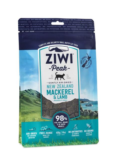 Ziwi recette de maquereau et agneau séché à l'air pour chats