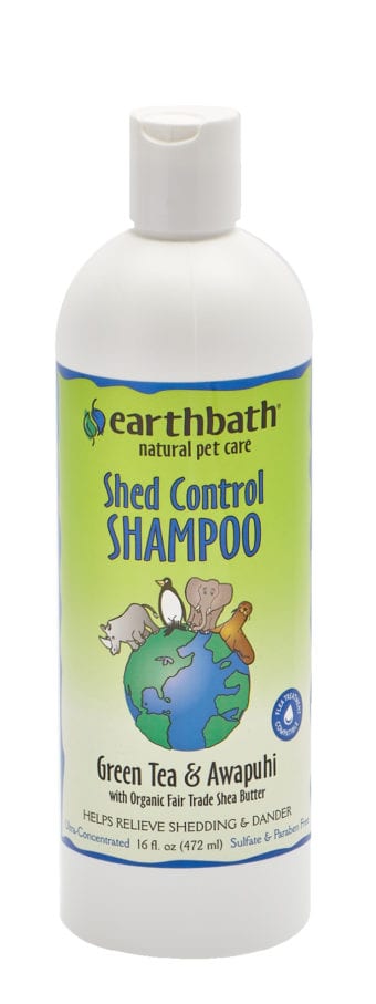 Earthbath shampoing perte de poils au thé vert pour chiens