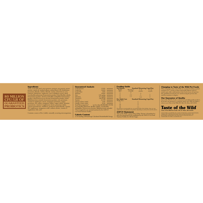 Taste of the wild canyon river nourriture pour chat 2.27 kg - CHAT NOURRITURE SÈCHE - Taste of the Wild - Taste of the wild canyon river nourriture pour chat 2.27 kg